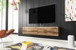 Szafka RTV Lowboard D 140cm DĄB WOTAN / BIAŁY POŁYSK
