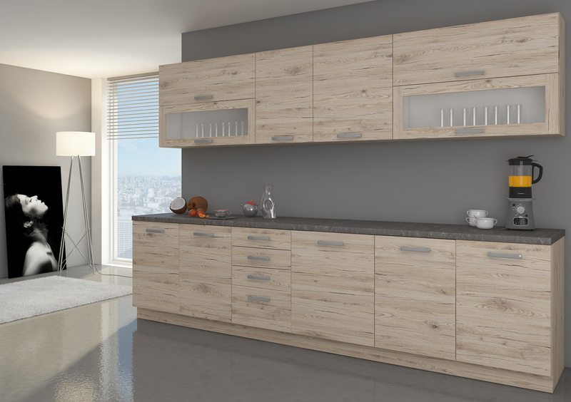 Szafka kuchenna wysoka, słupek 40 DK-210 2F BB DĄB BORDEAUX, Meble Kuchenne BORDEAUX