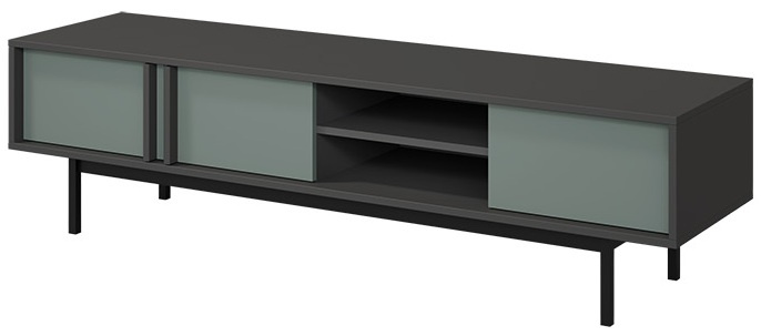 Szafka RTV ALSY 9 163cm, Meble Pokojowe ALSY Antracyt / Aloes