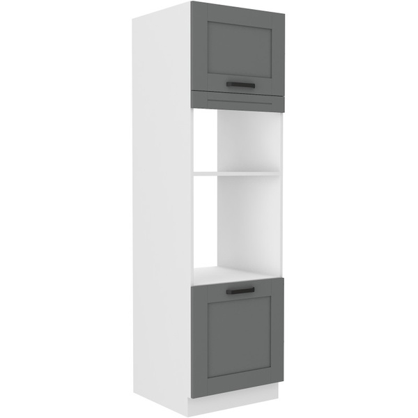 Szafka kuchenna słupek LUNA 60 DPM-210 2F DUST GREY / BIAŁY MAT