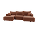 Narożnik z Funkcją Spania SOFT U 333 cm, Rozkładany, Pojemnik, Rogówka