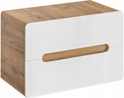 Szafka pod umywalkę 829 80cm, Meble łazienkowe ARUBA Dąb Craft/Biały Połysk