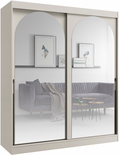 Szafa przesuwna MODIN 180cm, Szafa z Lustrem Kaszmir