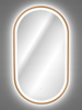 Lustro łazienkowe LED w ramie, Meble łazienkowe APOLLO Złoty