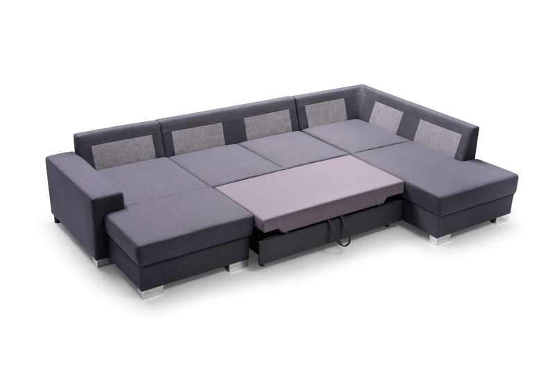 Duży Narożnik z funkcją spania OXI 320 cm, Rogówka, Rozkładany, W kształcie U