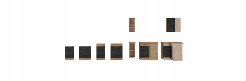 Front do zmywarki VIGO ZM 570 x 596 DARK WOOD / DĄB LANCELOT