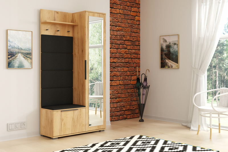 Garderoba LIVIA panele 100cm lustro LEWA