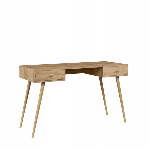 Biurko BOHO z szufladami, drewniane nogi KASZMIR