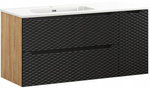Zestaw meblowy 120cm z umywalką Meble łazienkowe OCEAN Czarny/Dąb Olejowany