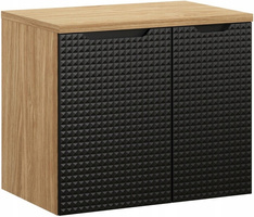 Zestaw meblowy 70cm z blatem, Meble łazienkowe LUXOR Dąb Olejowany / Czarny