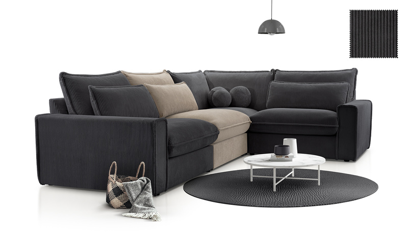 Kanapa, Sofa CECYLIA 238 cm, Sofa Modułowa, Wygodna, Do Salonu