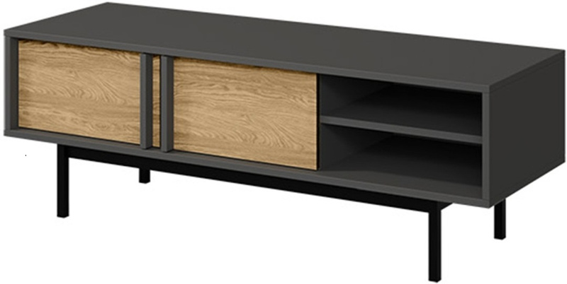 Szafka RTV ALSY 10 123cm, Meble Pokojowe ALSY Antracyt / Aloes