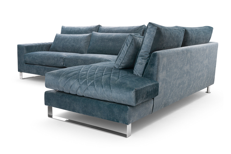 Duży Nowoczesny Narożnik do salonu CORNELIA 314 cm, Sprężyny, Rogówka