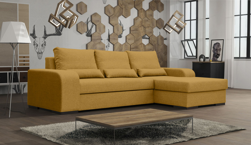 Narożnik z funkcją spania VIRAGO 285 cm, Rozkładany, Pojemnik, Rogówka