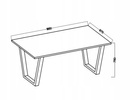 Stół loftowy do jadalni CEZAR 185X67 BIAŁY