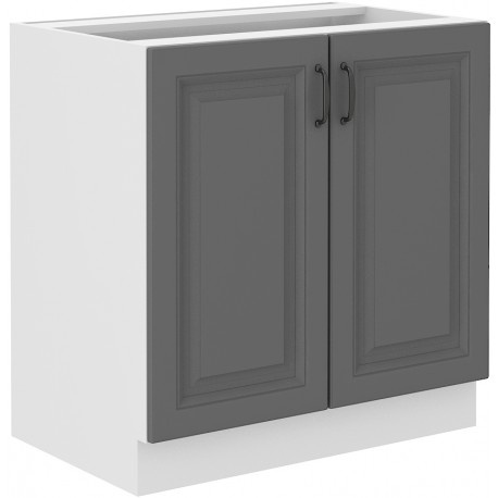 Szafka kuchenna dolna STILO 80 D 2F BB DUSTGREY/BIAŁY MAT