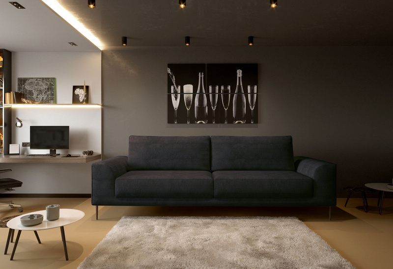 Sofa z funkcją spania CAPITOL 250 cm, Kanapa, Automat, Pojemnik, Sprężyny