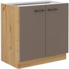Szafka kuchenna dolna 80 D 2F BB TRUFFLE GREY, DĄB ARTISAN, Meble Kuchenne BOLONIA