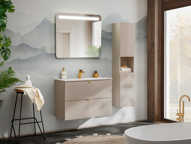 Meble łazienkowe VIVA CASHMERE 60, Umywalka nablatowa, Kaszmir