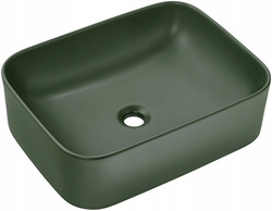 Umywalka nablatowa KAMA 50cm Zielony Mat