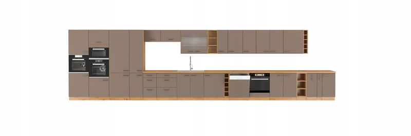 Szafka kuchenna górna BOLONIA 60x60 GN-72 2F (90°) TRUFFLE GREY/DĄB ARTISAN