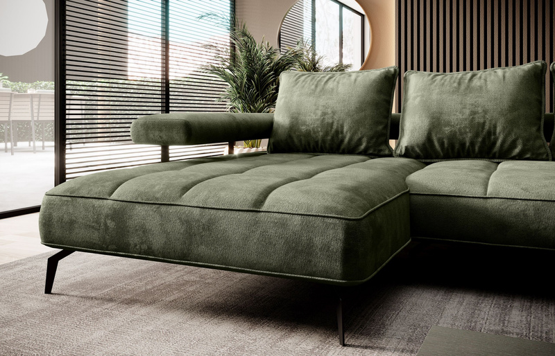 Narożnik z funkcją spania MONTELLA S 266cm, Elektryczny wysuw siedziska