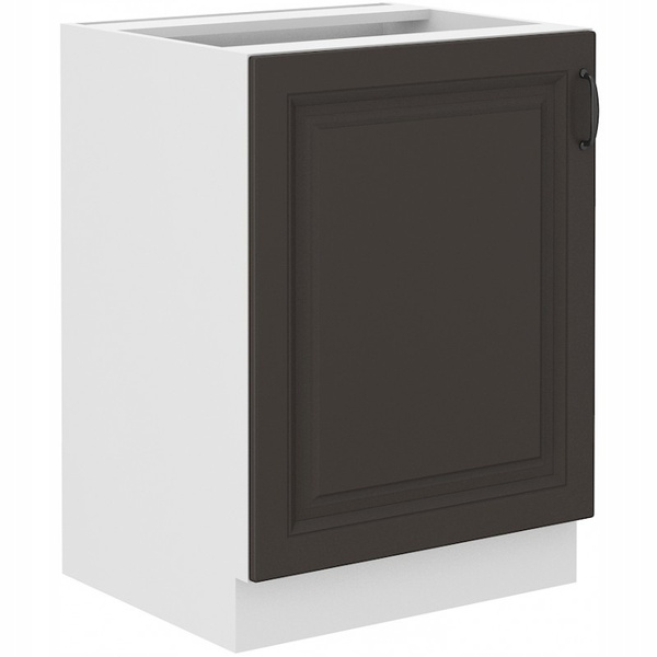 Szafka kuchenna dolna STILO 60 D 1F BB GRAFIT MAT/BIAŁY MAT