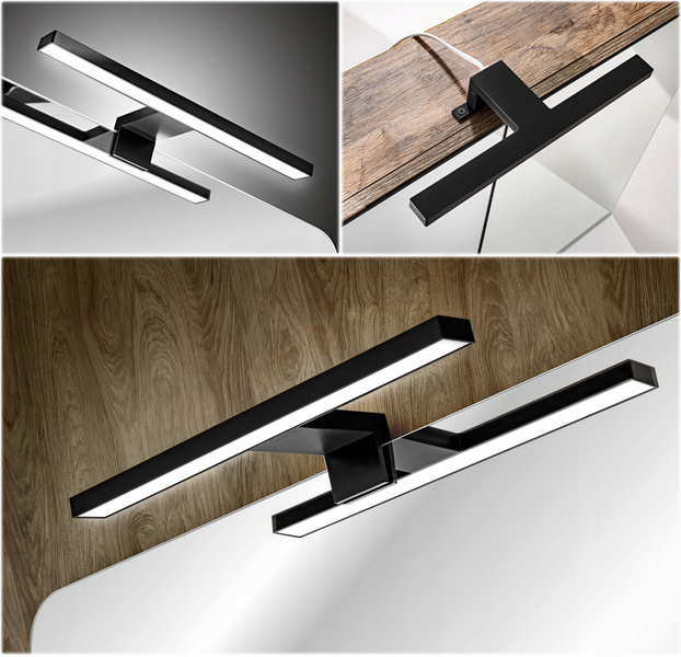 Meble łazienkowe ADEL WHITE 120, 2x umywalka nablatowa, Lustro, LED