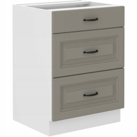 Szafka kuchenna dolna STILO 60 D 3S BB CLAYGREY/BIAŁY MAT