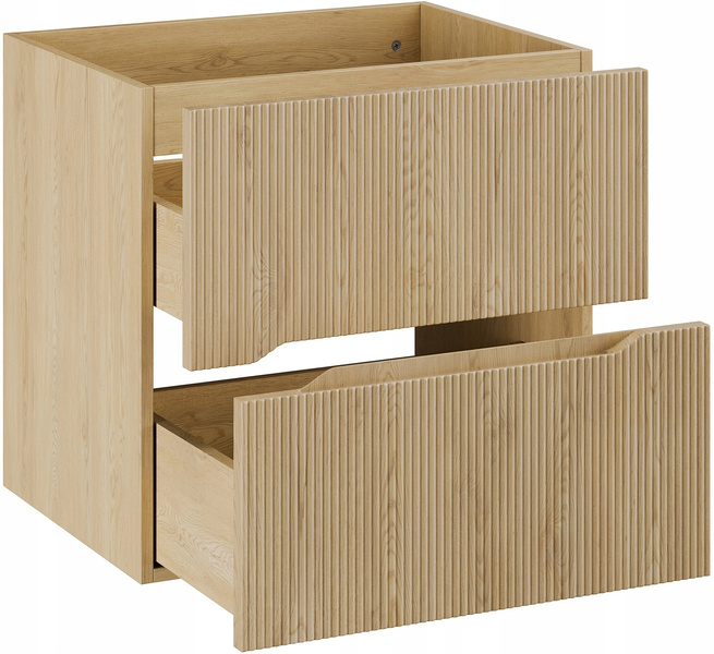 Szafka pod umywalkę 60cm, 2 szuflady, Meble łazienkowe NORDIC Dąb Cremona