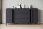Komoda HELSINKI 150 Czarny Grafit