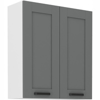 Szafka kuchenna górna LUNA 80 G-90 2F DUSTGREY / BIAŁY MAT