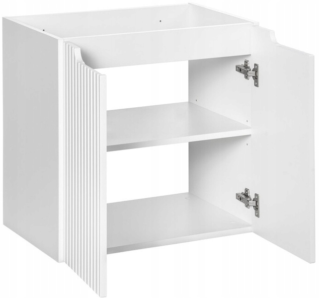 Zestaw meblowy 60cm z blatem, umywalka, Meble łazienkowe NOVA Biały / Dąb