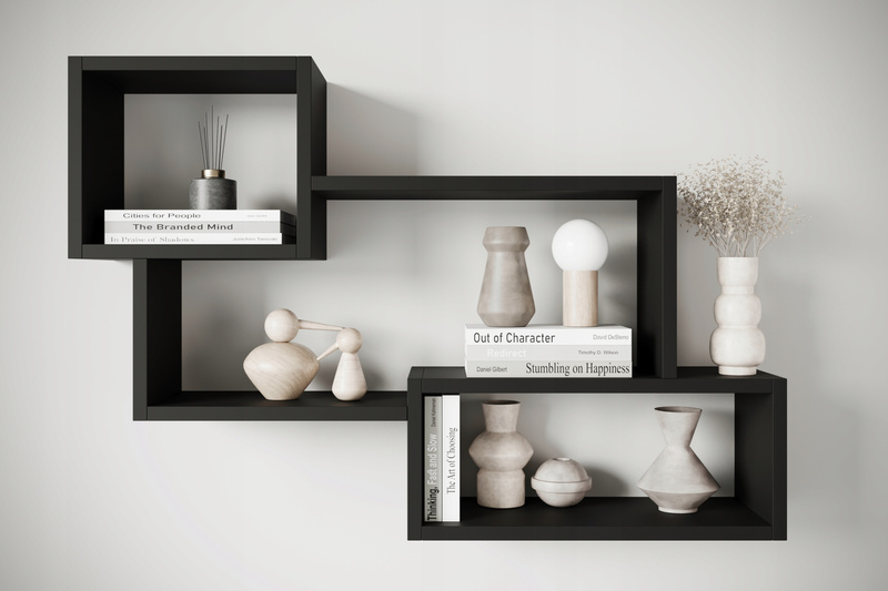 Półka wisząca TRIO 005 Czarny Grafit