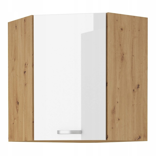 Szafka kuchenna ARTISAN 60x60 GN-72 1F (45°) BIAŁY POŁYSK / DĄB ARTISAN