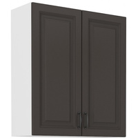 Szafka kuchenna górna STILO 80 G-90 2F GRAFIT MAT/BIAŁY MAT