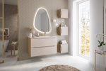Umywalka meblowa jednokomorowa GO 100cm z blatem ceramicznym Biały Połysk