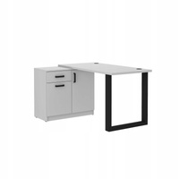 Meble biurowe MALTA 130 biurko komoda JASNY SZARY