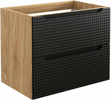 Szafka pod umywalkę 70cm, Meble łazienkowe LUXOR Dąb Olejowany / Czarny