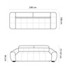 Sofa BULL Bigsofa 248 cm, Elektryczny wysuw siedziska, Zagłówki