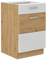 Szafka kuchenna dolna 50 D 1F  1S BB DĄB ARTISAN BIAŁY POŁYSK, Meble Kuchenne ARTISAN