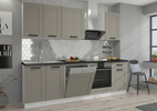 Meble kuchenne zestaw LUNA CLAY GREY / BIAŁY kuchnia szafki 150cm