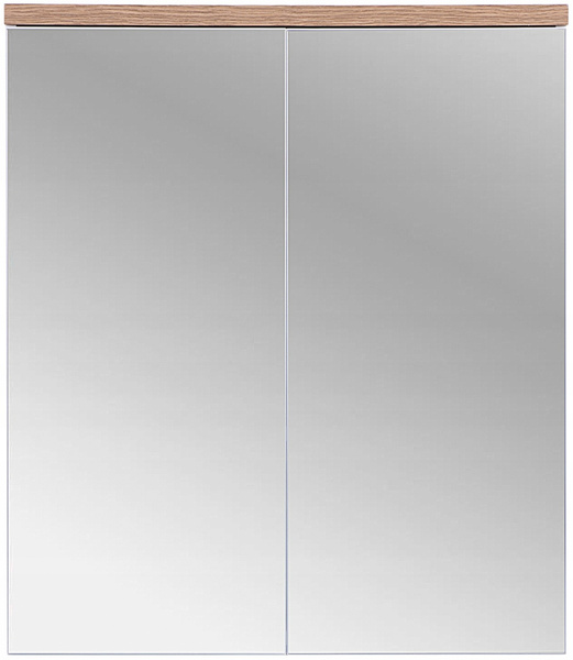 Szafka z lustrem 840, Meble łazienkowe BALI Dąb Craft / Biały Połysk