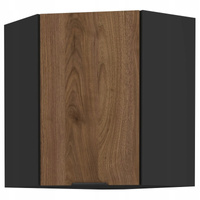 Szafka kuchenna górna MONZA 60x60 GN-72 1F (45°) ORZECH OKAPI / CZARNY MAT