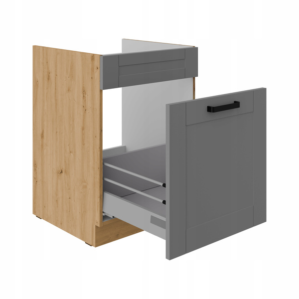 Szafka kuchenna dolna LUNA 60 ZL 1S BB DUSTGREY / DĄB ARTISAN