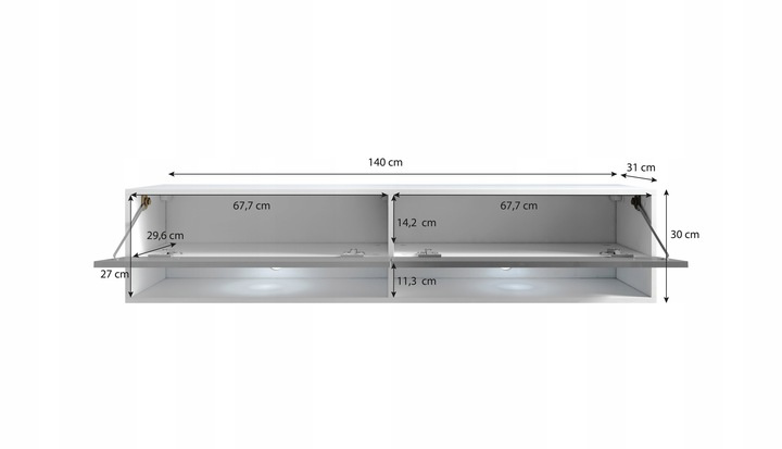 Szafka RTV Lowboard A 140cm Dąb Wotan