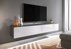 Szafka RTV Lowboard D 180cm MATERA / BIAŁY POŁYSK