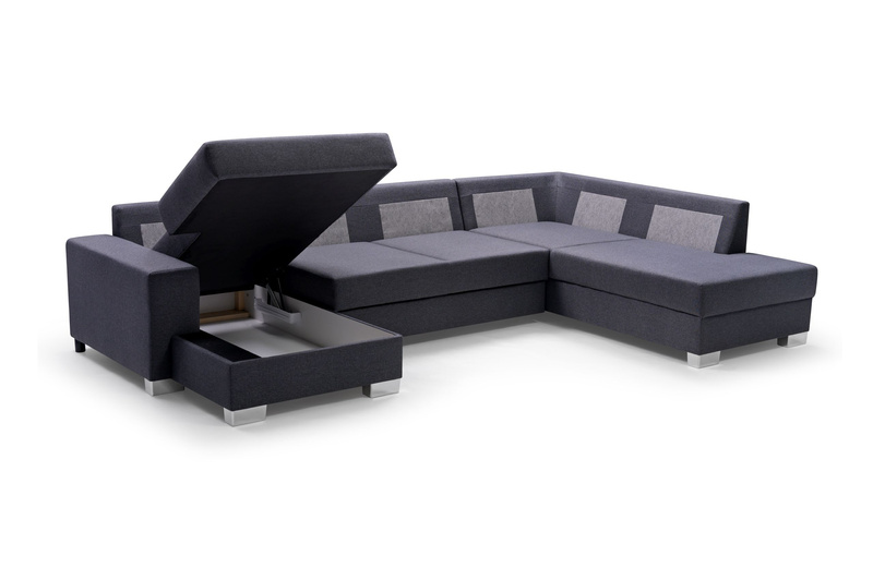 Duży Narożnik z funkcją spania OXI 320 cm, Rogówka, Rozkładany, W kształcie U