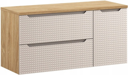 Zestaw meblowy 120cm z blatem, Meble łazienkowe LUXOR Dąb Olejowany / Beż