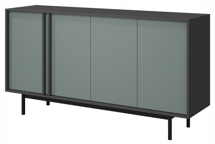 Komoda ALSY 6 163cm, Meble Pokojowe ALSY Antracyt / Dąb Olejowany